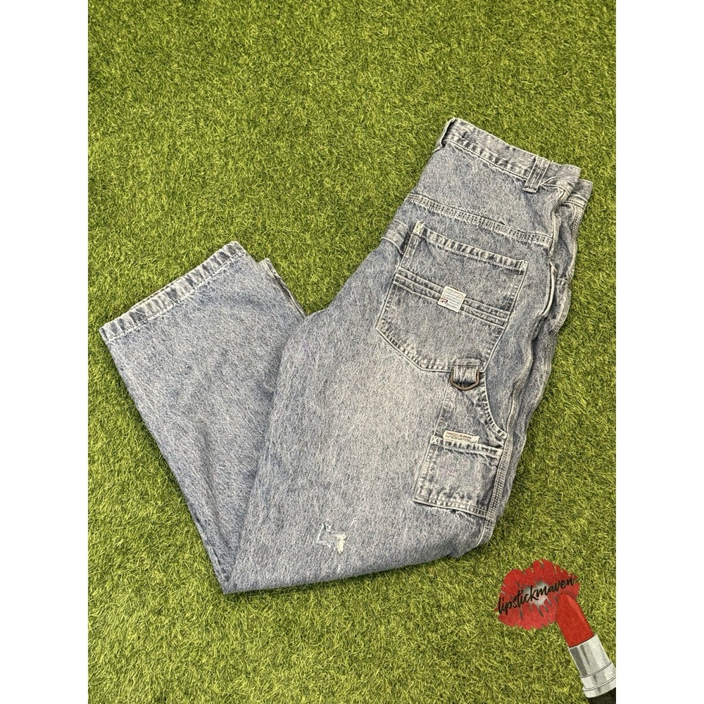 Vintage Paco Jeans Mens 34 x 33 Blue Medium Wash Carpenter Baggy Hip Hop Rap Y2K